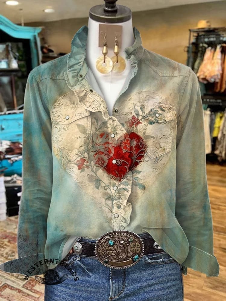 Vintage Print Casual Sweatshirt - Image 3