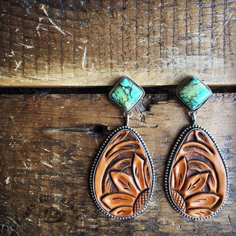 Very popular ✨Vintage Turquoise Earrings - Image 4