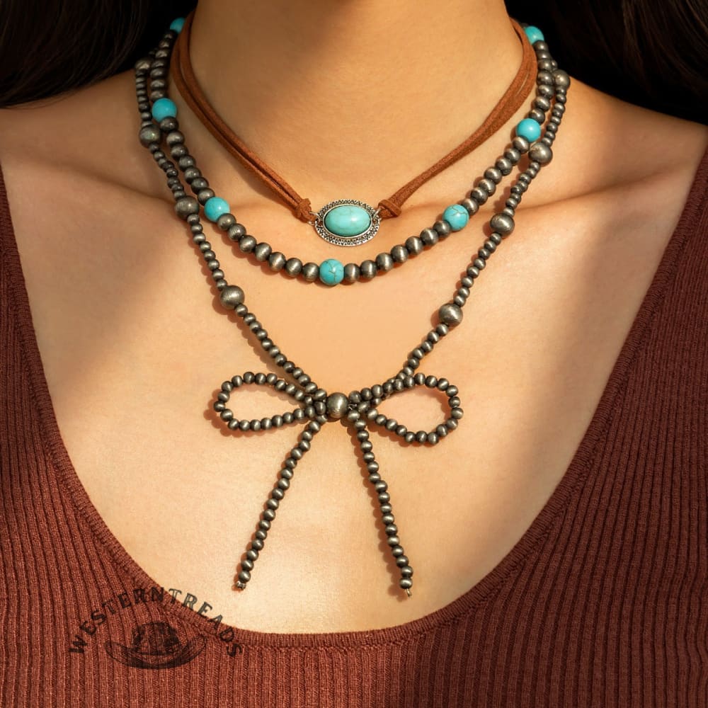 Vintage Turquoise Layered Necklace - Image 2
