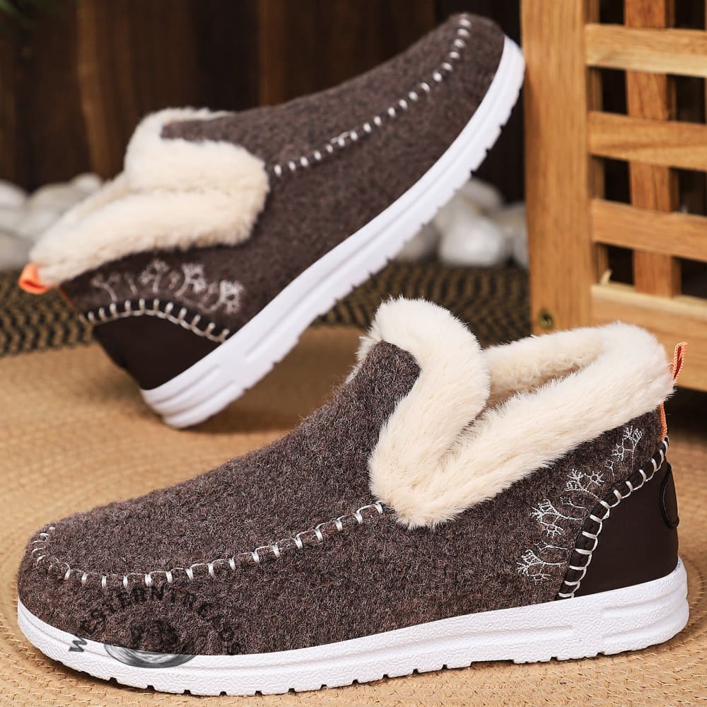 Vintage Velvet Snow Boots Shoes