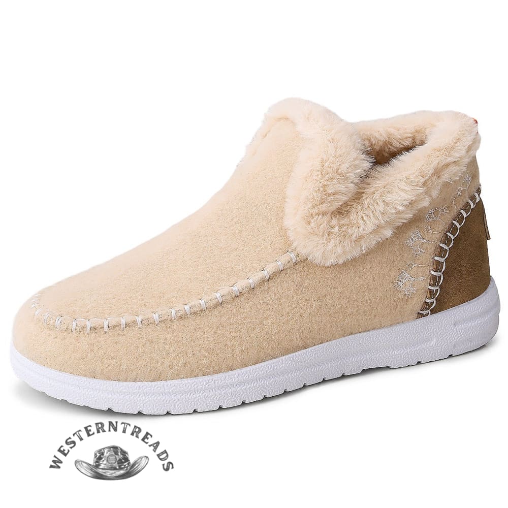 Vintage Velvet Snow Boots Shoes - Image 4