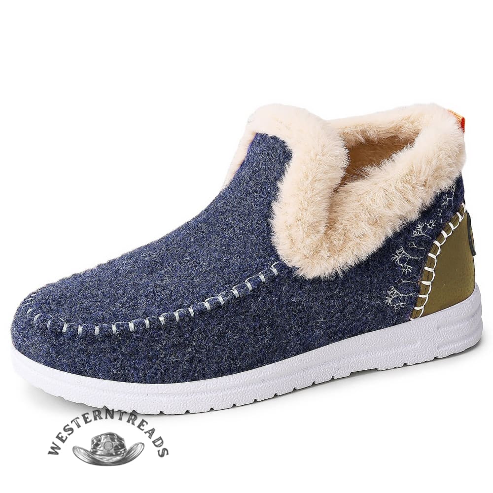 Vintage Velvet Snow Boots Shoes - Image 5