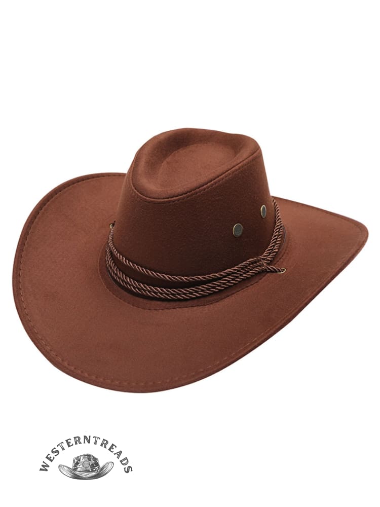 Western Cowboy Suede Riding Hat - Image 6