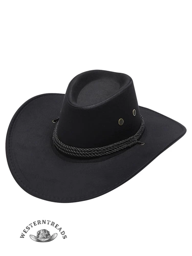 Western Cowboy Suede Riding Hat - Image 9