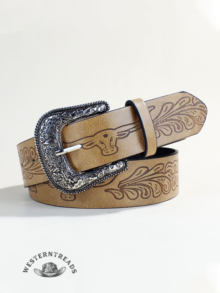Western-style Belt for Women American Bohemian Retro Style Animal Cow Print Belt - Image 3