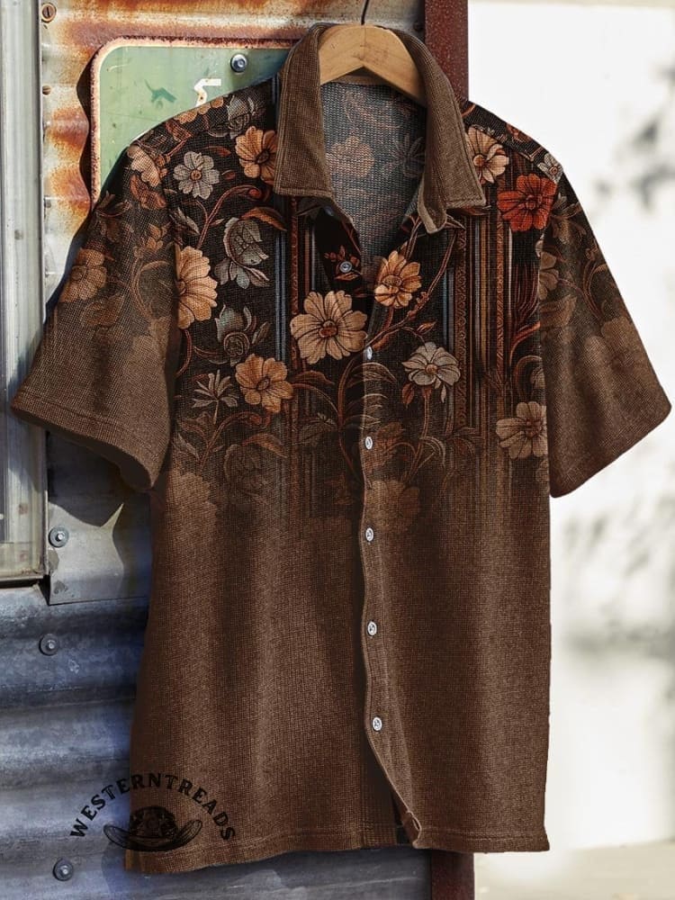 🔥Hot Sale🔥Women's Brown Flower Print Casual Sweatshirt - Image 7