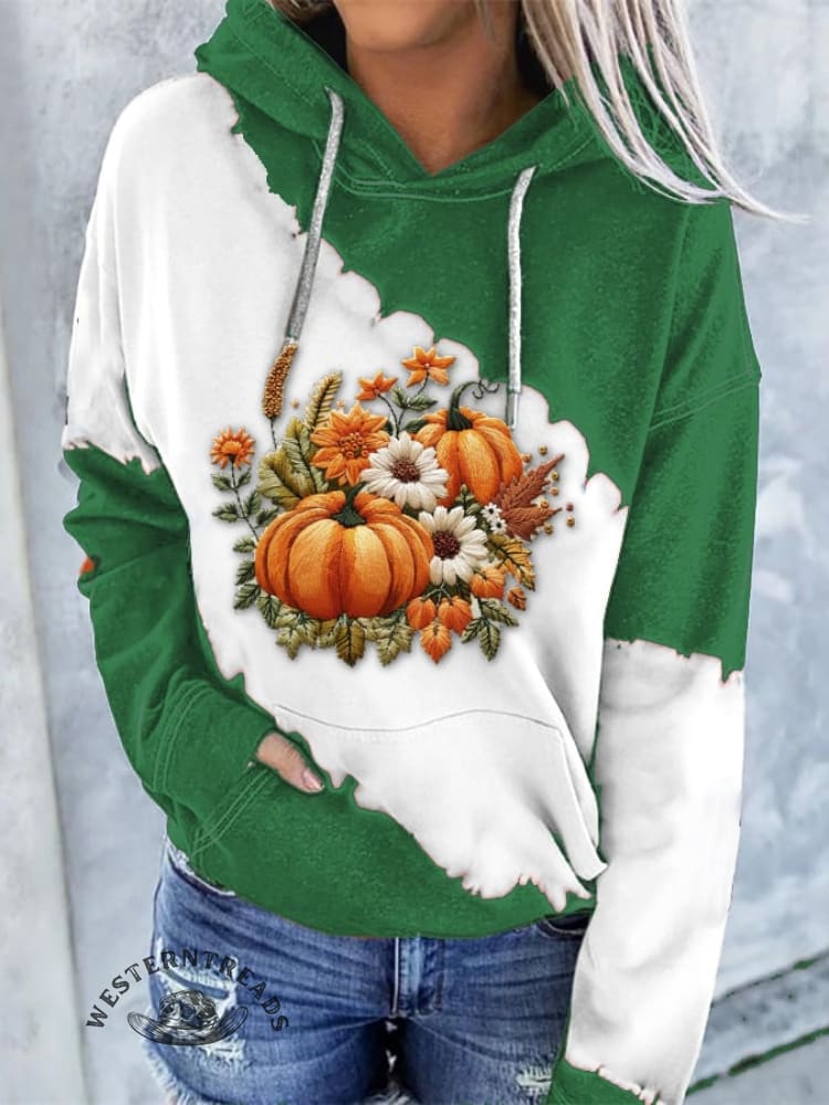 Women's Casual Autumn Pumpkin Retro Sweatshirt - Image 3