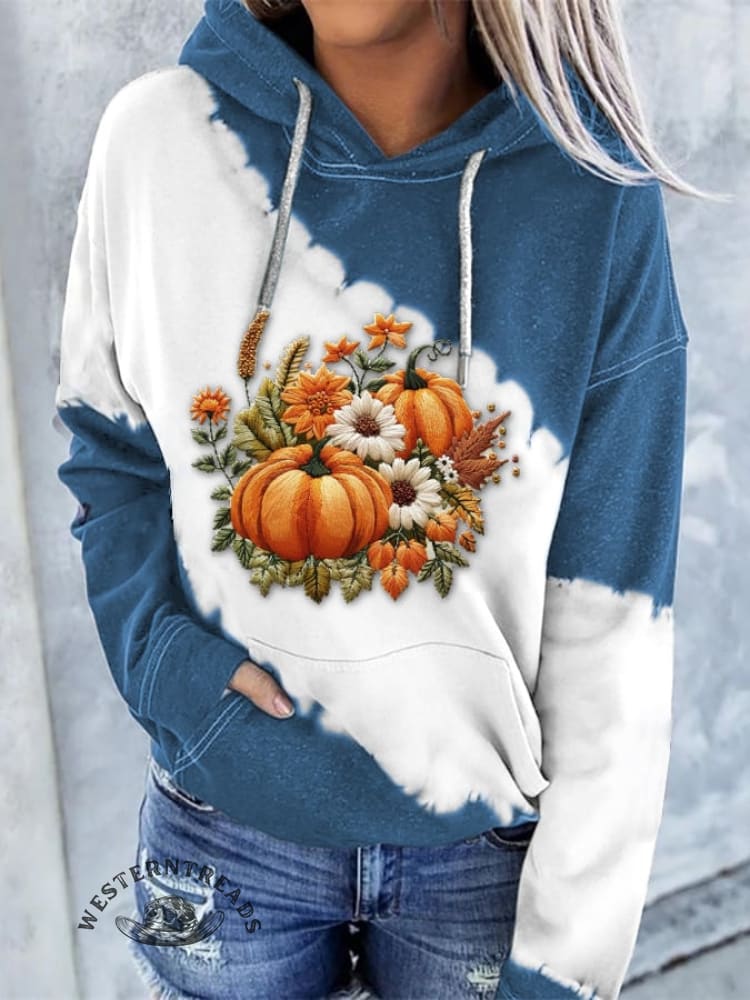 Women's Casual Autumn Pumpkin Retro Sweatshirt - Image 4