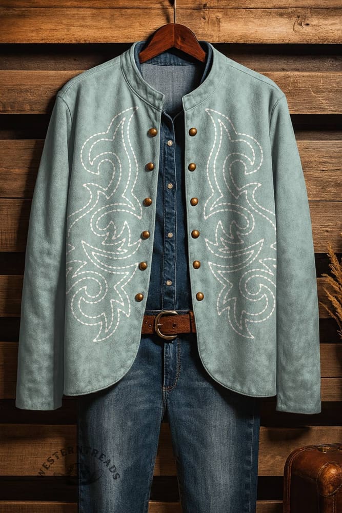 Women's Classic West Print Casual Jacket - Image 2