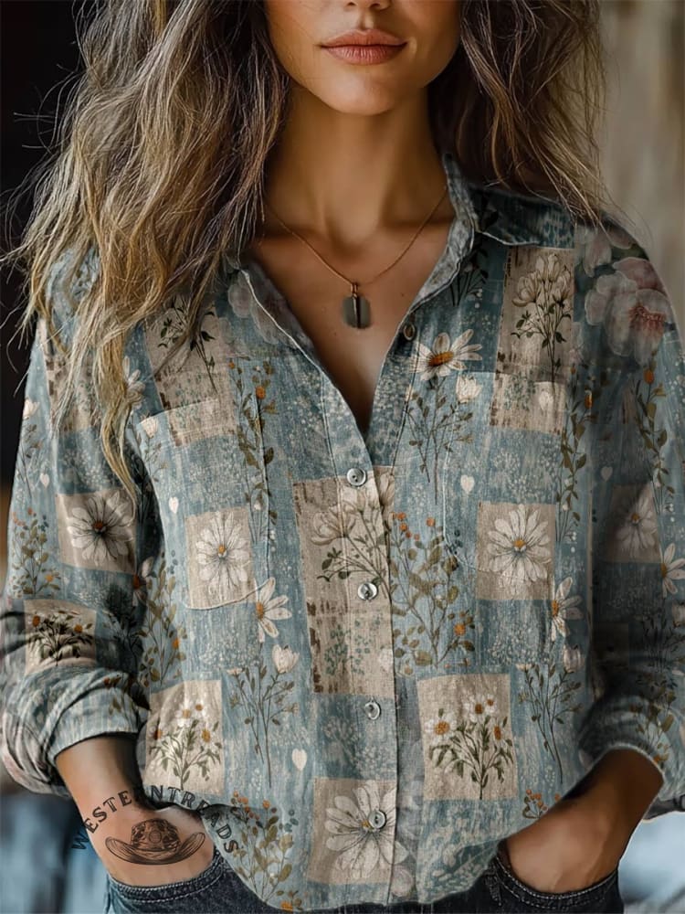 Women's Floral Print Casual Shirt