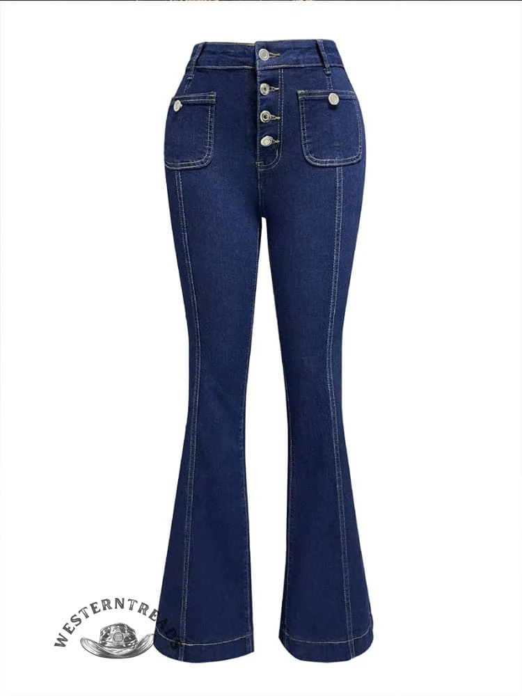 Women's High Waist Straight Jeans Pants - Image 4