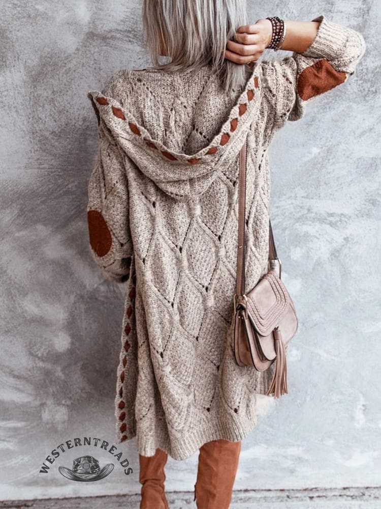 Women's Long Sleeve Midi Knit Cardigan Sweater - Image 3