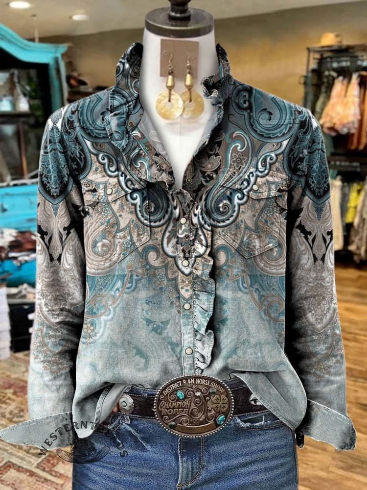 🔥Hot Sale🔥Women's Paisley Print Casual Sweatshirt - Image 13