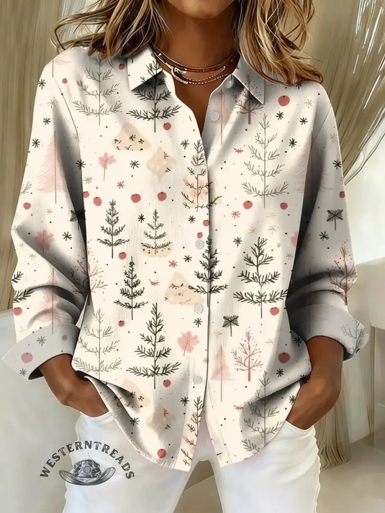 Vintage Christmas Floral Print Cotton Sweatshirt - Image 6