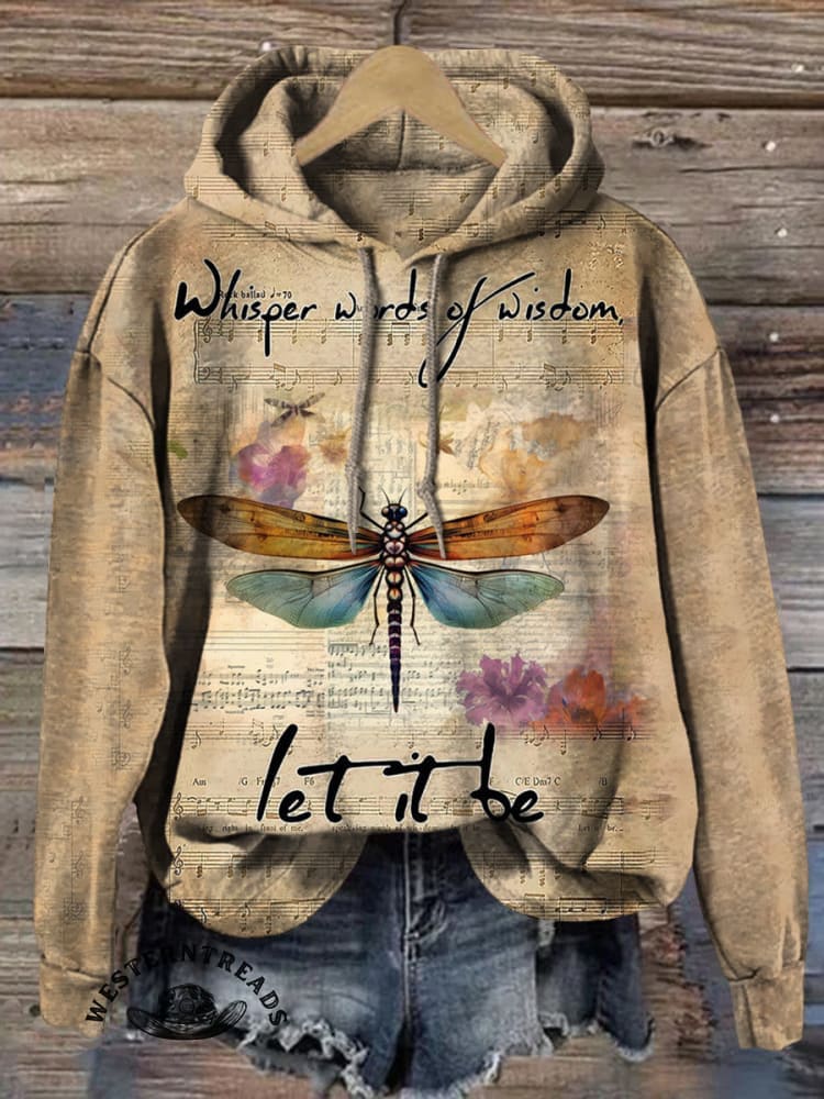 Women's Retro Whisper Words Of Wisdom Print Casual Sweatshirt - Image 2