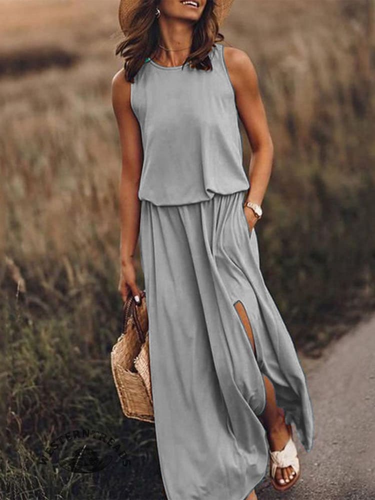 Super low price✨Women's Solid Color Loose Elegant Casual Dress - Image 10