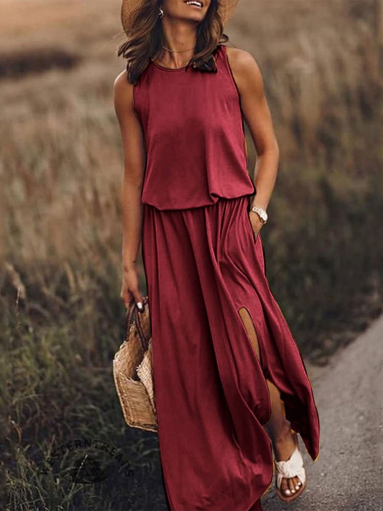 Super low price✨Women's Solid Color Loose Elegant Casual Dress - Image 4