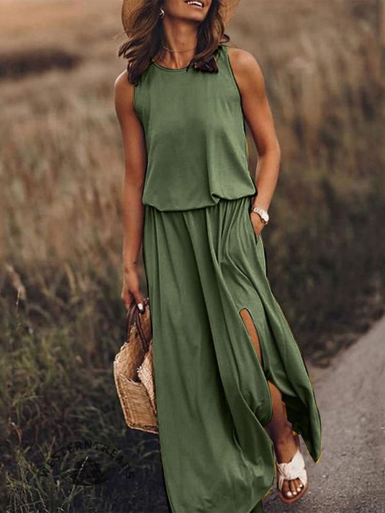 Super low price✨Women's Solid Color Loose Elegant Casual Dress - Image 5